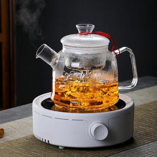 蒸茶壶玻璃耐高温大容量家用泡茶烧水壶可明火电陶炉蒸煮茶器单壶