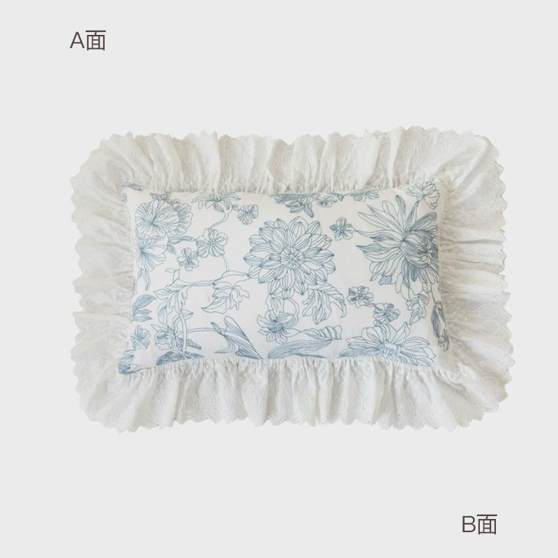 78n78n蜡笔派浮花抱枕|法式田园靠枕|小清新复古绣花靠垫氛围感腰