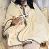 单人沙 蜗家小毯子午睡办公室盖腿披肩午休毛毯秋冬季 包邮