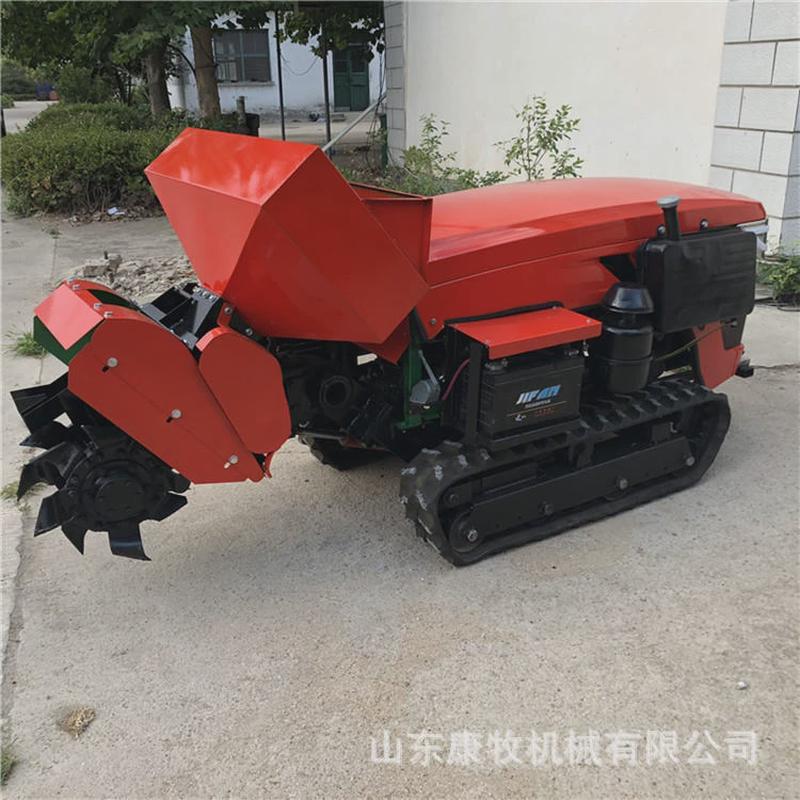 柴油多功能微耕机农用四驱旋耕机果园履带式开沟施肥机