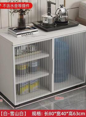 lw0现代简约轻奢岩板侧边柜客厅边柜多功能餐边柜茶几收纳家用置