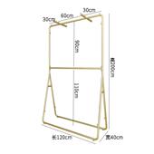 正挂侧挂衣架服装 上墙壁挂式 店展示架双层 展示架金色挂落地式 服装