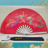 太极扇铝镁合金功夫扇表演扇晨练扇双手扇太极扇厂家直销扇子折扇