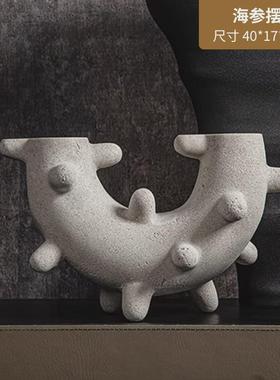 现代简约拱桥工艺树脂摆件样板房家居客厅软装创意售楼部饰品摆设