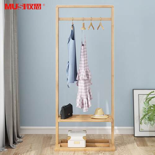 实木衣帽架北欧简约家用挂衣架新款时尚落地卧室收纳架厂家直销
