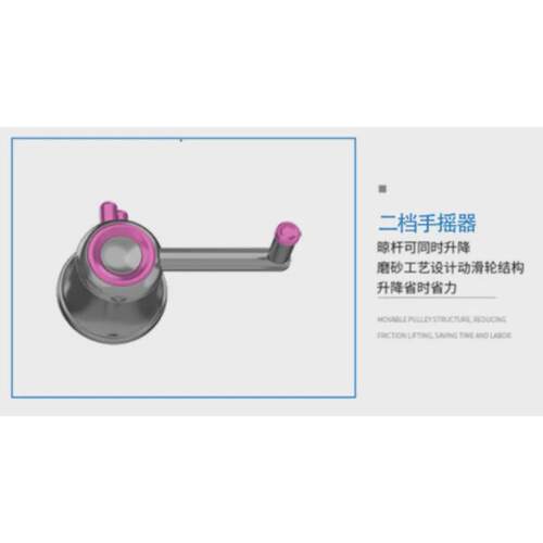 手摇升降晾衣架室内阳台单双杆晾晒升降三四杆手动多功能晒衣架