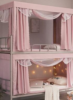 J6DA无涂层加厚强遮光蚊帐床帘大学生宿舍支架一体式上铺下铺