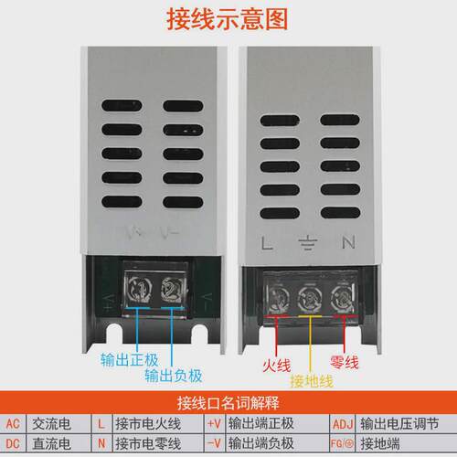 铭纬led卡布灯箱dx-60w/100w/150w长条开关电源12v/24v直流变压器
