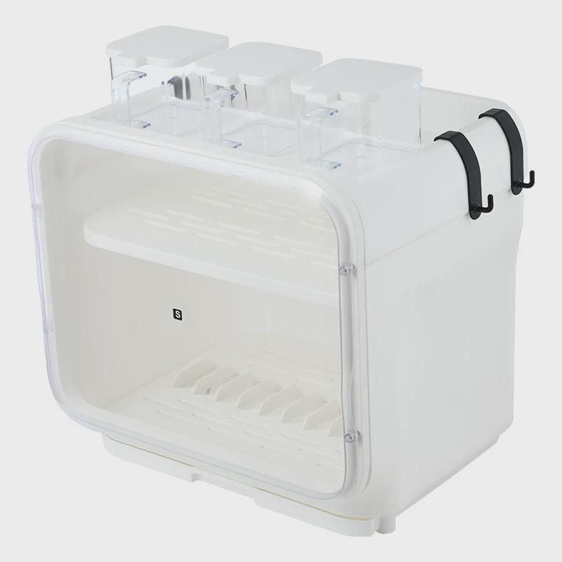 厨房碗架碗筷收纳盒塑料装碗碟箱沥水置物架家用台面放餐盘柜