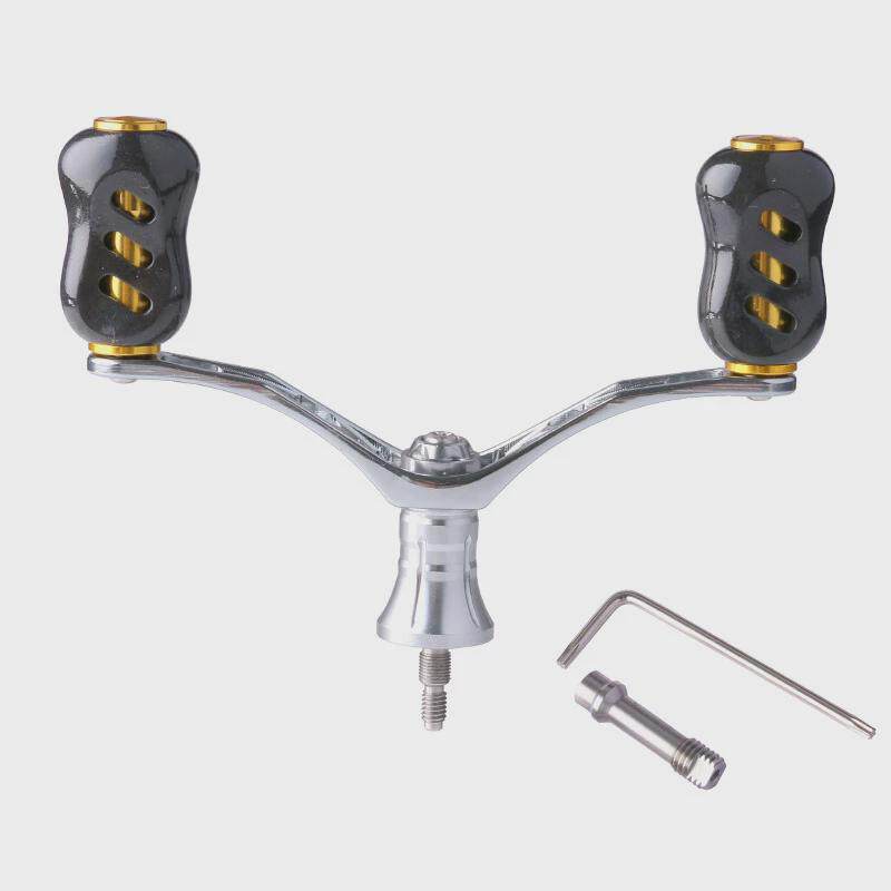 钓鱼渔轮改装全金属手把双摇臂适用d/s牌轻量纺车轮鱼轮配件批发