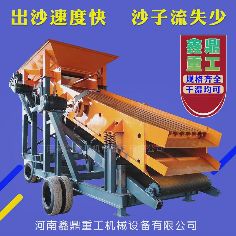 矿用建筑工地振动筛沙机设备电动震动筛砂机砂石直线筛选机直线筛