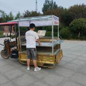 电动三轮车摆摊架子不锈钢三轮车摆摊架子烧烤车煎饼冰粉鸭