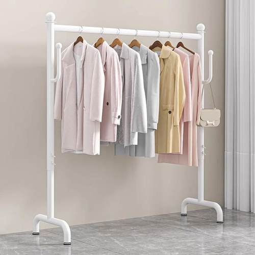 28N伸缩晾衣架落地房间卧室网红挂衣杆升降调节凉衣架家用阳台衣