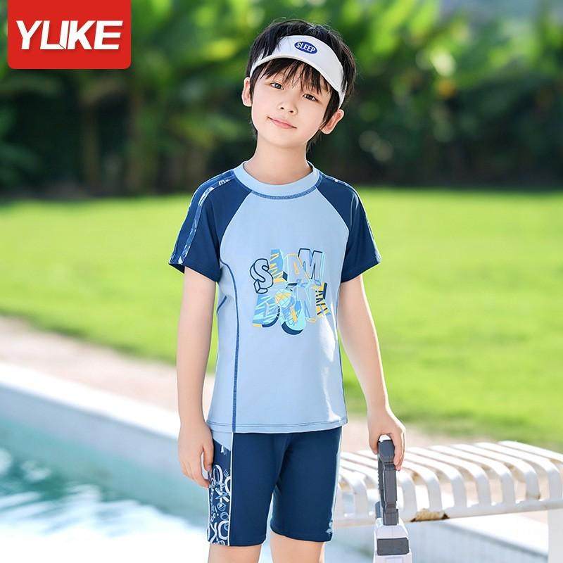 儿童泳衣男孩爆款新款分体速干游泳衣男童宝宝专业训练泳裤泳装夏