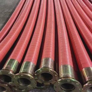 矿井胶管大口径法兰吸排泥浆钢丝编织胶管钢丝骨架高压液压管