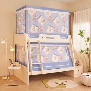 卡通印花遮光子母床蚊帐书架梯形上下铺款儿童双层床蚊帐