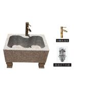 户外石头拖把池大理石拖布池庭院花园池石材阳台家用别墅室外墩布