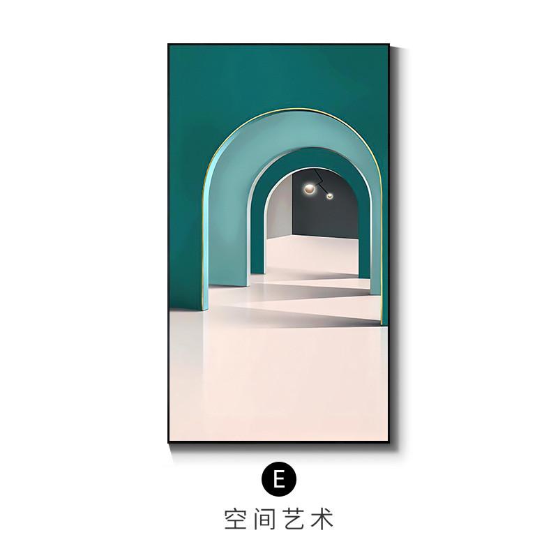 玄关装饰画莫楼梯抽象建筑走廊兰迪竖版艺术壁画大幅落地客厅挂画图片