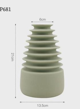 创意抽象软装摆件现代北欧极简风陶瓷花瓶花插家居样板房花器饰品