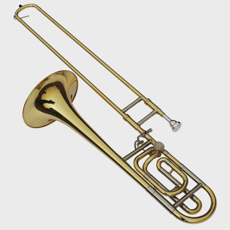 跨境漆变调次中音长号热卖金拉管长号降b转f调次中音拉管长号