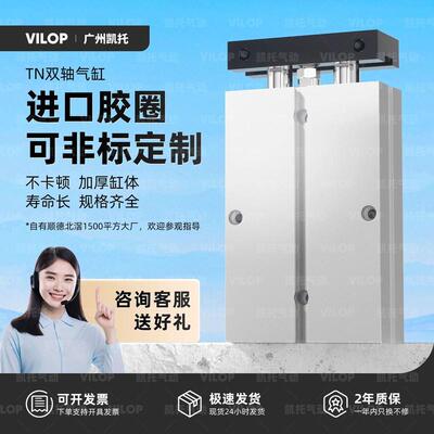 大推力双轴双杆小型气动气缸TDA25TN32/40*10-20-30-50-60-80-100