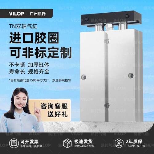 大推力双轴双杆小型气动气缸TDA25TN32/40*10-20-30-50-60-80-100