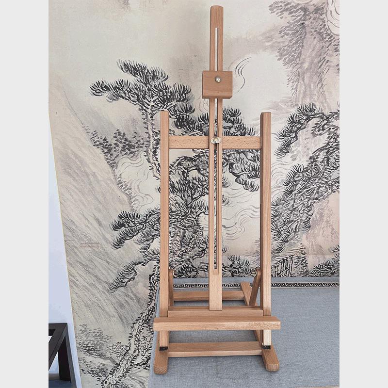 1.45米画架木画架写生广告展示架美术素描油画桌面折叠榉木黄松
