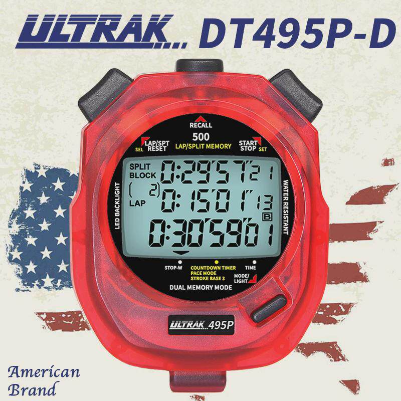 电子秒表dt495p定尔志ultrak训练赛克500道3排显示计时器田径奥
