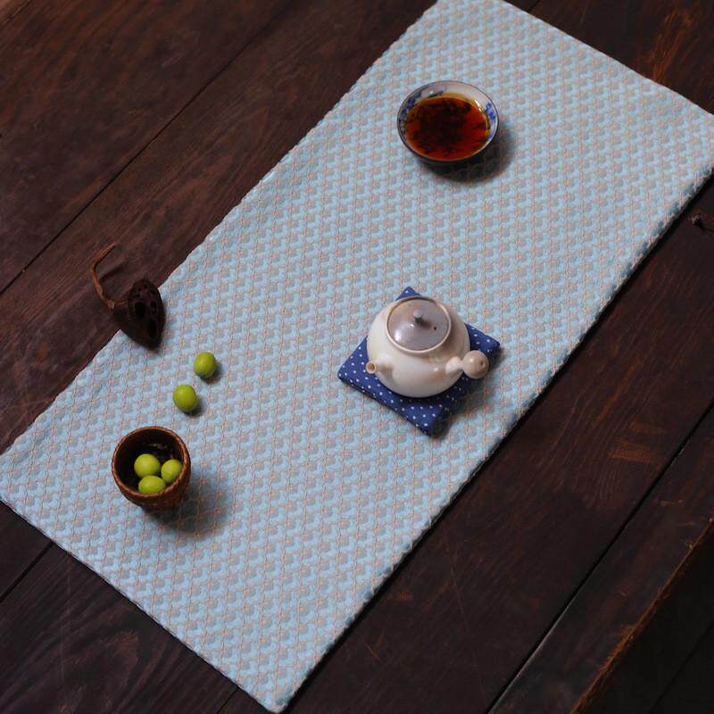19色60*30双面织锦刺绣茶席薄款餐桌桌旗干泡茶席布杯垫桌布垫