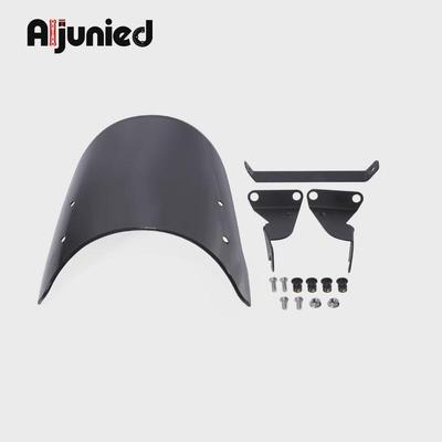 摩托车复古改装前挡风玻璃适用春风450CLC23-24年挡风玻璃前风镜