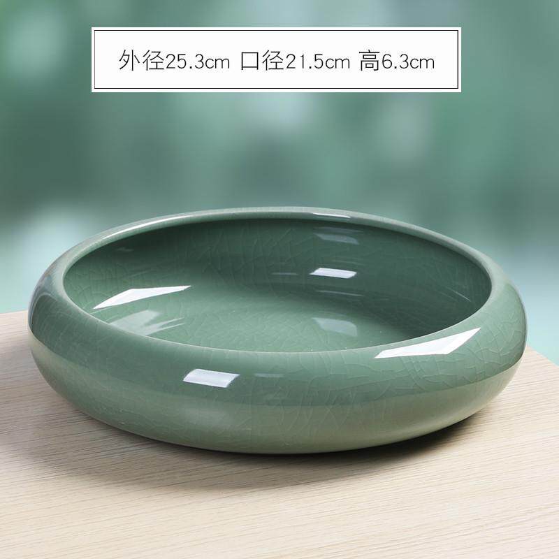 一叶莲大号荷花特大水培铜钱草花盆陶瓷哥窑无孔水养睡莲碗莲盆缸