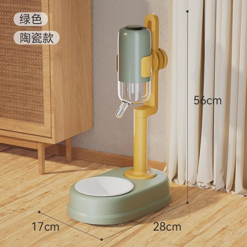 多功能立式饮水喂食器狗喝水器不湿嘴自动挂式饮水机宠物猫碗狗碗