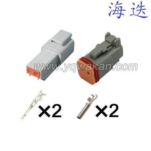 DT04-2PDT06-2S适用于汽车线束连接器防水LED射灯DJ73021Y-1.6-11