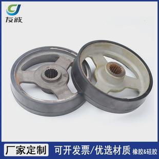 喷气织机配件卷曲废边大小罗拉聚氨酯废边轮橡胶轮橡胶包铁件