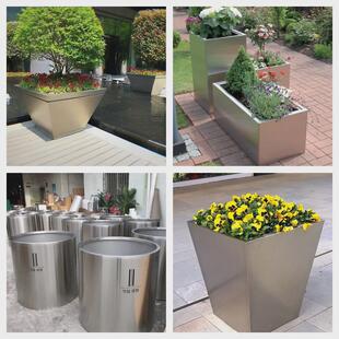 fnn1不锈钢花坛花箱户外树池种植箱室外广场移动花盆定制组合花