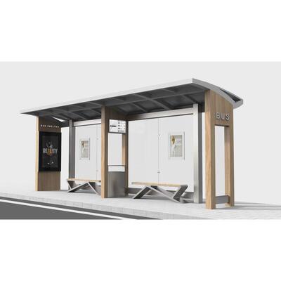 候车亭广告牌智能仿古电子站牌不锈钢巴士招呼站厂家灯箱公交站台