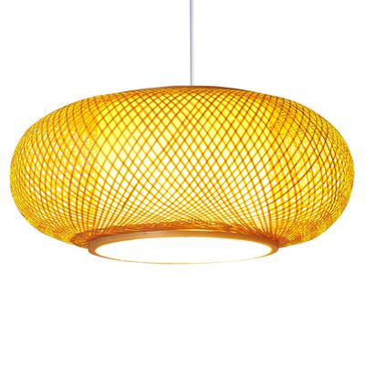 艺竹中式吊灯日式榻榻米民宿饭店田园竹编卧室阳台东南亚风格灯具