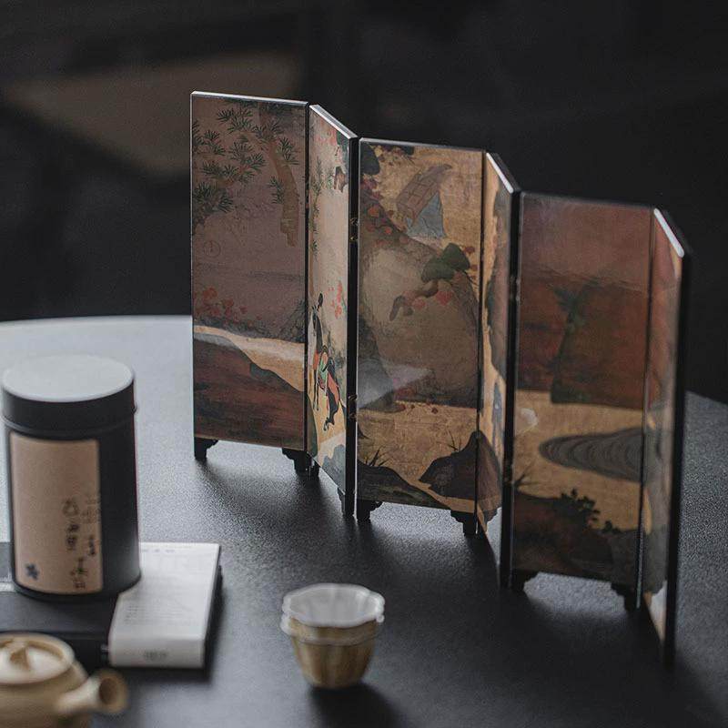 热销手工刻茶道茶席空间小屏风小摆件双面设计工艺品束多功能精致,餐饮具,茶道/零配,淘宝优惠券,粉丝福利购,淘宝优惠卷