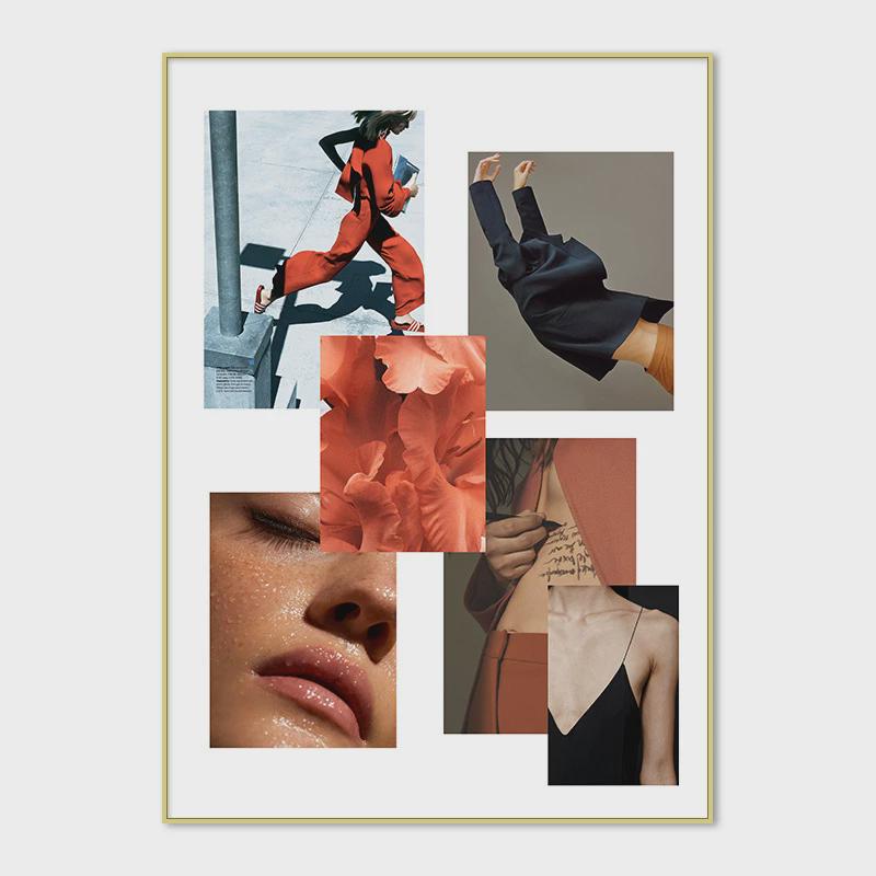 人物时尚模特杂志封面艺术装饰画简约现代服装店工作室个性挂画