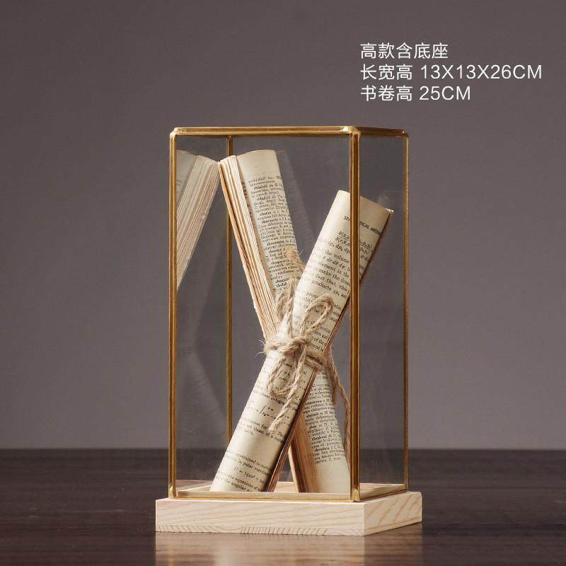 创意轻奢北欧玻璃罩摆件客厅电视柜书房酒柜玄关桌面家居软装饰品