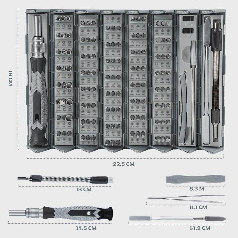 新款126件套磁性设备维修工具、手机精密螺丝刀工具套装