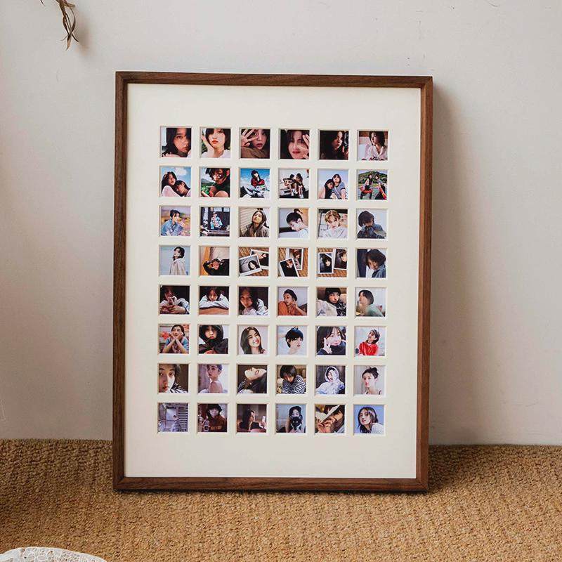 48宫格相框挂墙九宫格洗照片打印实木婚纱框diy情侣拼图画框装裱,家居饰品,相框/画框,淘宝优惠券,粉丝福利购,淘宝优惠卷