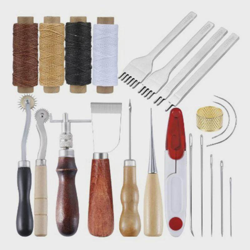 diy皮革工具套装手缝皮革工具套装手工皮革皮具皮艺手艺锥子