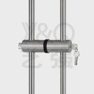 现货带锁304玻璃门拉手316不锈钢圆形大门拉手木门推拉地弹门把手