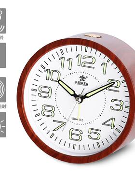 POWER霸王学生创意夜光静音贪睡懒人闹钟儿童卡通可爱床头钟3287