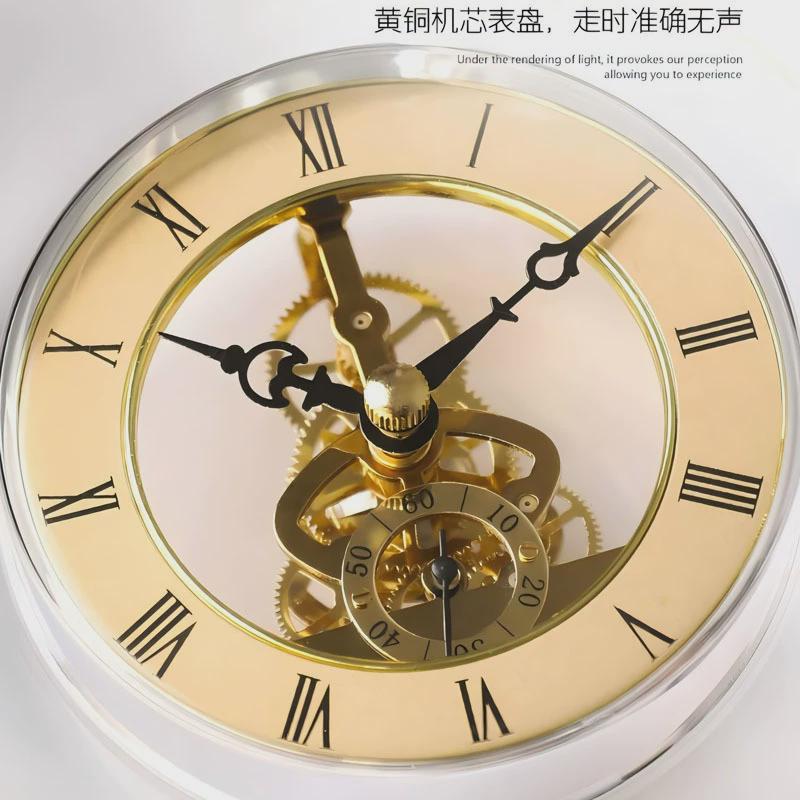 欧式仿摆件水晶座钟表家用台式客厅创意时尚机械定制