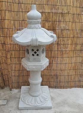 青石仿古户外石灯笼石灯园林景观装饰石头灯新中式日式庭院石灯