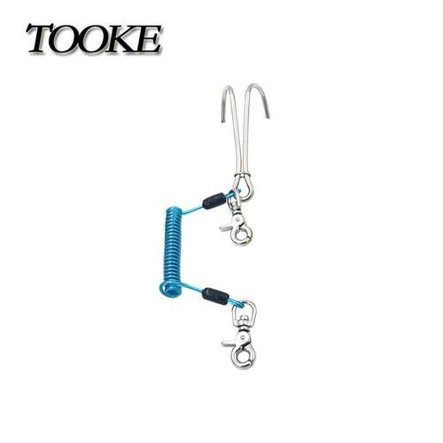 tooke潜水316不锈钢双流钩弹簧伸缩流钩防腐蚀顶住流放流挂勾