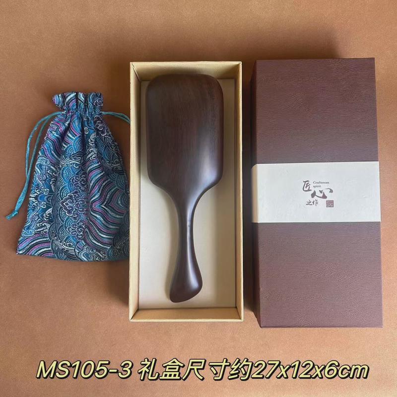 黑檀木头皮气垫梳家用按摩梳天然实木大号气囊梳大板按摩卷发梳子