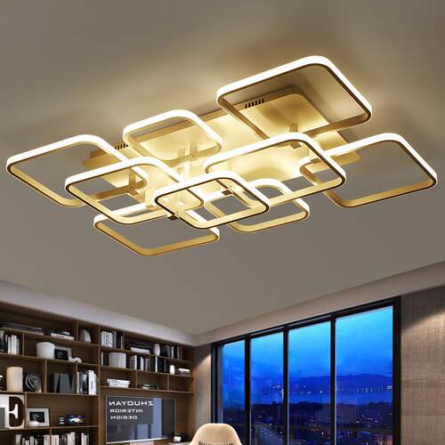 led吸顶灯客厅后现代卧室灯简约现代长方形大厅灯饰创意餐厅灯具